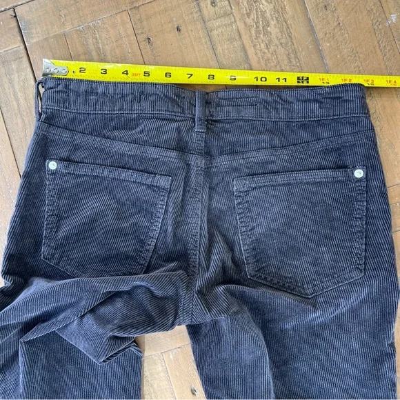 Anthropologie Pilcro 26 Icon Flare Corduroy Pants Jeans charcoal gray - Picture 12 of 12